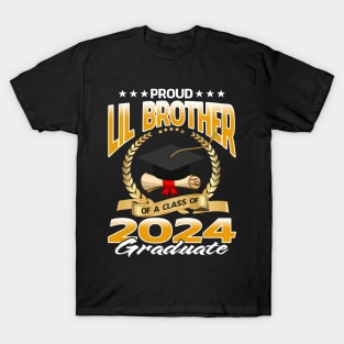 Proud Lil Brother Of A Class Of 2024 Graduate T-Shirt